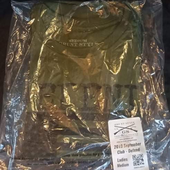 Grunt Style Woman's September 2019 Club t-shirt "Defend By Any Means" - Picture 2 of 4